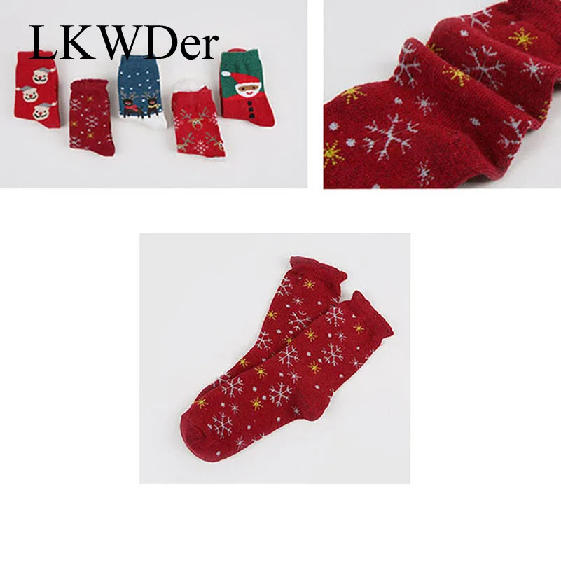 5 пар Новое поступление женские зимние носки Calcetines Mujer рождественские подарки