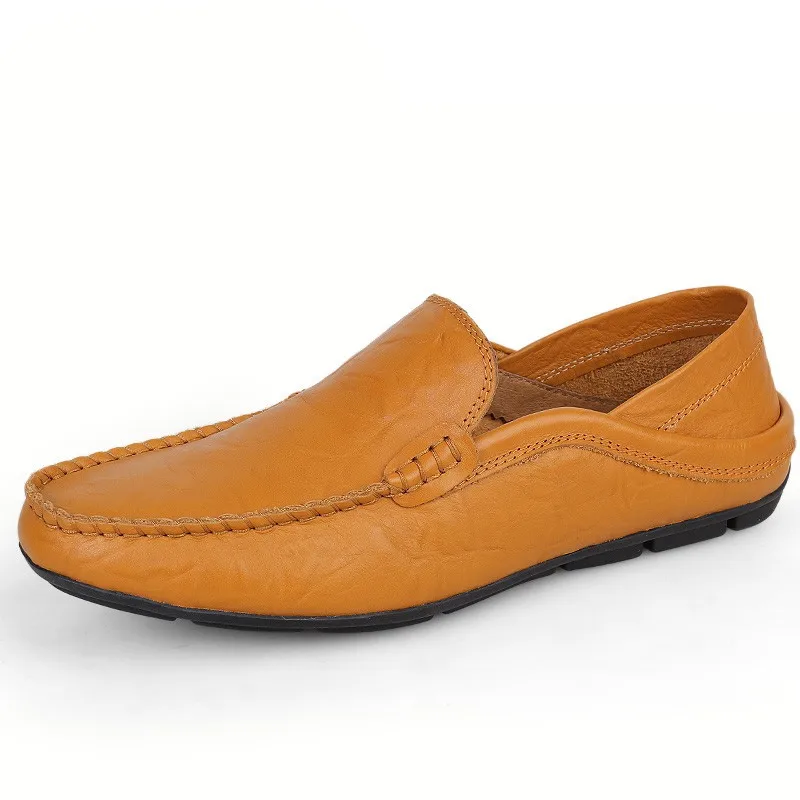 Мужская обувь; модные брендовые мужские лоферы; сезон весна-осень; мокасины; Мужская прогулочная обувь из натуральной кожи; мужская обувь на плоской подошве; большие размеры 36-47
