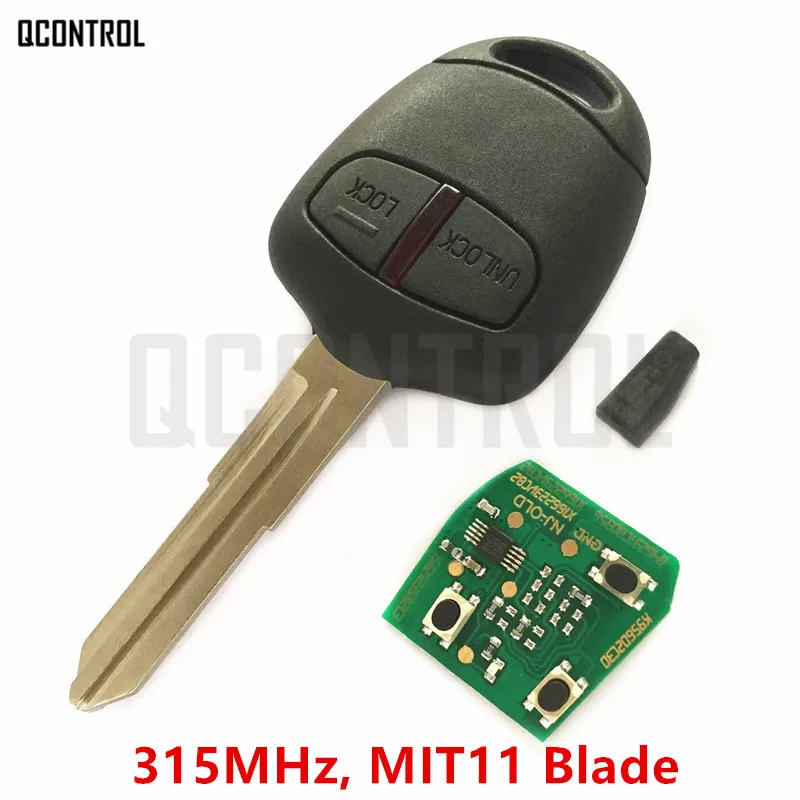 

QCONTROL Car Remote Key Fit for MITSUBISHI Outlander Pajero ASX Lancer MIT11 Blade 315MHz with ID46