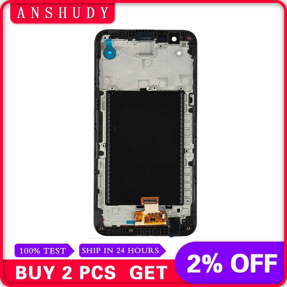 

For LG K10 2017 M250 K20 plus LCD Display Panel Module + Touch Screen Digitizer Sensor Assembly Frame