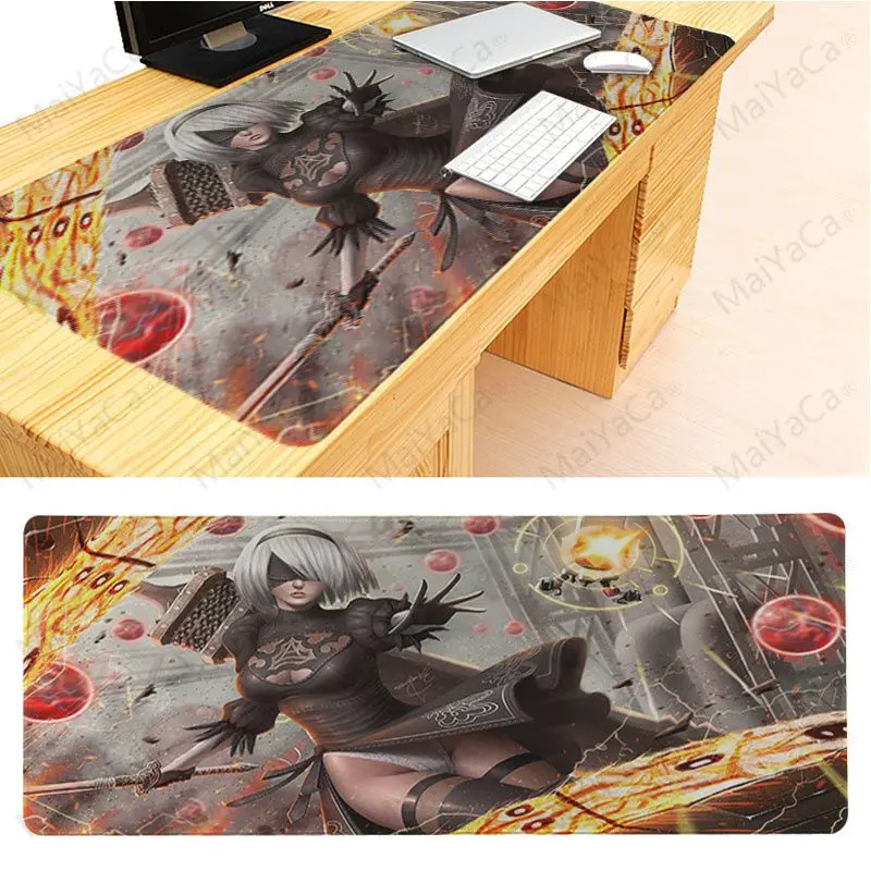 LockEdge 30X90cm MaiYaCa нескользящий ПК NieR Automata большой коврик для мыши ПК компьютерный коврик Профессиональный коврик для мыши на заказ - Цвет: LockEdge 30X90cm