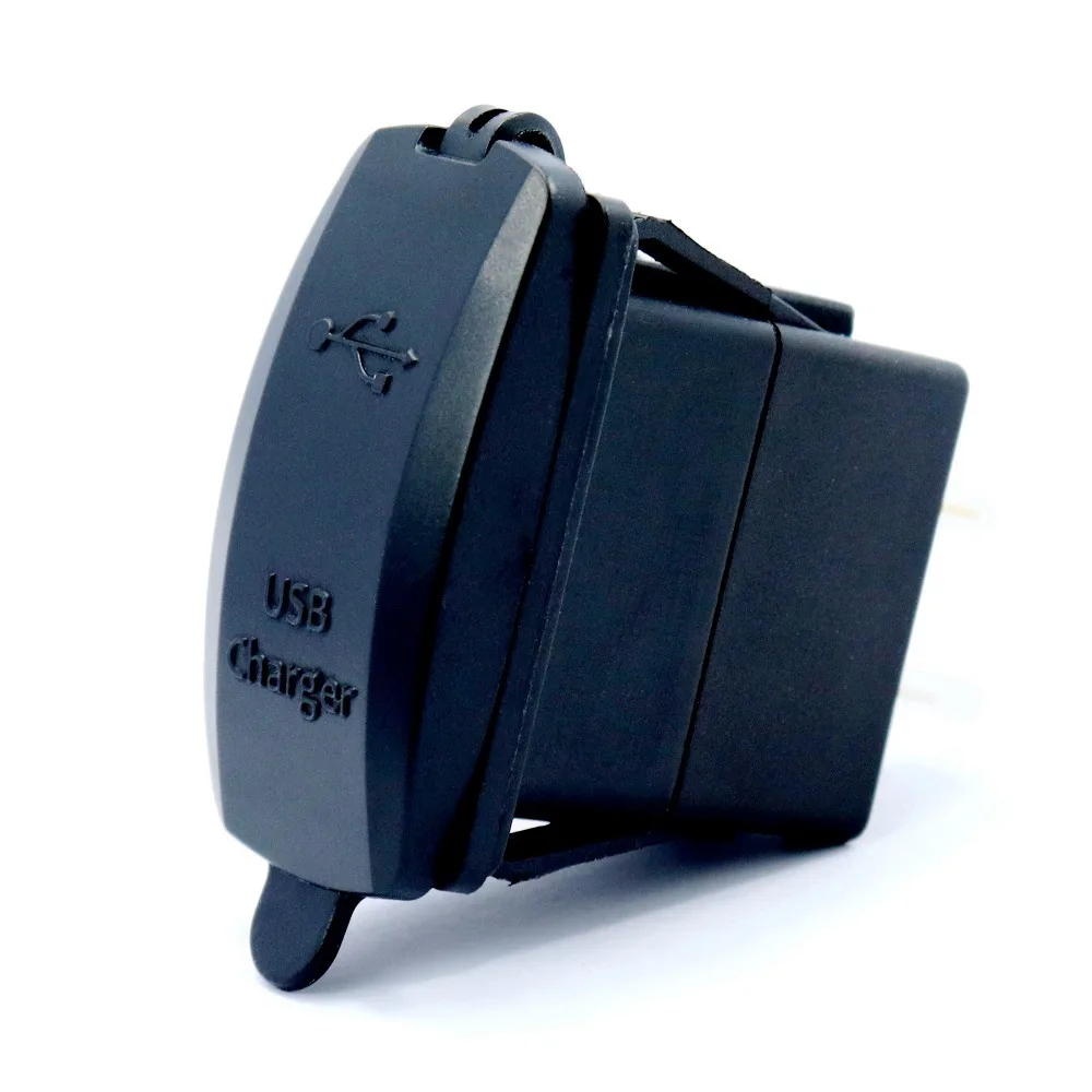 Автомобильный Зарядное устройство двойной USB кабель для зарядки Quick Charge мобильный квадратный для мобильного телефона прикуриватель Водонепроницаемый зарядных порта USB для автомобиля Зарядное устройство 12 V-24 V