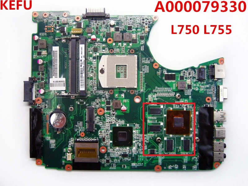 

KEFU laptop motherboard for Toshiba L750 L755 A000079330 DABLBDMB8E0 100% Tested