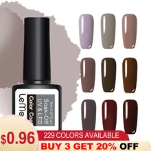 LEMOOC, 8 мл, розовая серия, Гель-лак для ногтей, 50 чистых цветов, замачиваемый УФ-Гель-лак, лак для ногтей, гель для маникюра