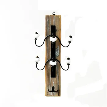 

Handmade Wooden Wall Decor Hanger Zakka Style Key Hat Coat Door Clothes Hanging Storage Case Rails for Clothing