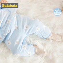 Balabala/Детские однотонные штаны без застежки из хлопка с высокой талией для маленьких мальчиков и девочек штаны на подгузник трикотажная резинка на талии и кромке для новорожденных