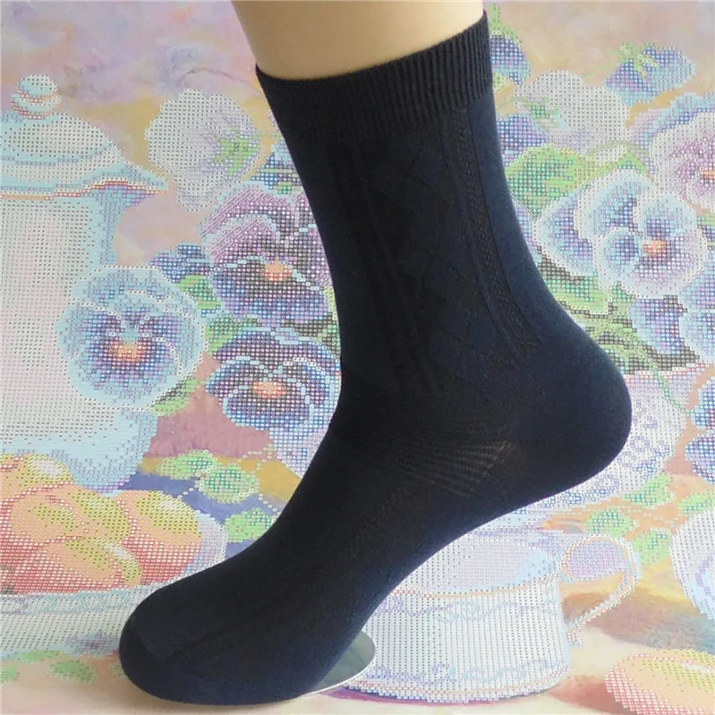 6 пар/лот, мужские носки, бамбуковое волокно, анти-бактерии, анти-запах, мужские короткие носки, мужские однотонные черные носки, Meias Calcetines Hombre