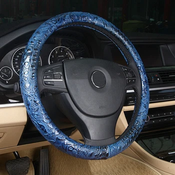 Coprivolante per auto Custodia in pelle cool intagliata 37/38 cm per Honda/Audi/Ford/hyundai/volkswagen/Kia