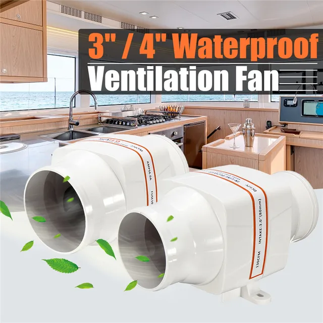 SEAFLO IN LINE BLOWER 24V 3" MARINE BOAT VENTILATION In-line Air Vent Inline 1 30689 P