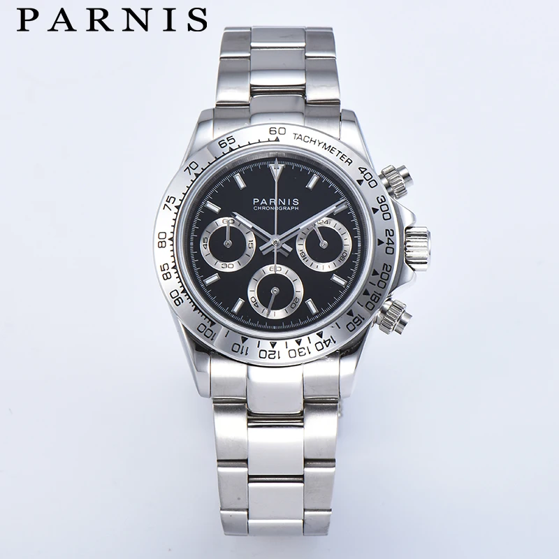 

Parnis Drive Watches Men Quartz Pilot Chronograph Luxury Business Sapphire Crystal Watch Relogio Masculino 2019