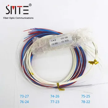 

10pcs/ lot fiber FBT splitter 0.9mm without connector 73/27 74/26 75/25 76/24 77/23 78/22 unbalanced fiber coupler
