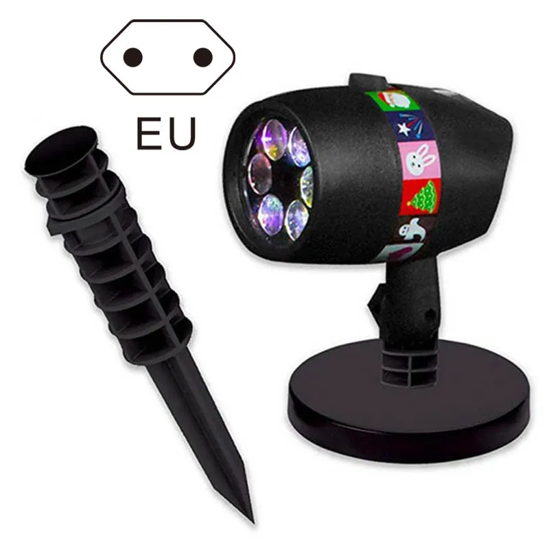EU plug Открытый сад проекционный светильник-прожектор заливающего света для двора Рождество Хэллоуин LO88 - Испускаемый цвет: EU plug