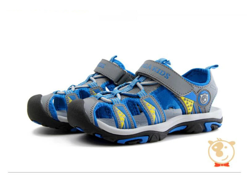 SKHEK мальчиков сандалии новые детская летняя обувь Hook & Loop закрытым носком сандалии для маленьких девочек Ортопедические Спорта из