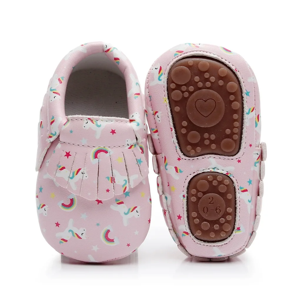 Обувь для новорожденных мальчиков и девочек с единорогом; Мокасины с принтом динозавра для малышей; детская обувь с твердой подошвой; обувь для первых шагов; От 0 до 4 лет