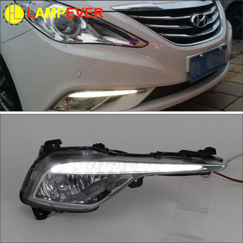 Lampever 12В дневные ходовые огни комплект для Hyundai Sonata 8 8th 2013 2014 2015 светодиодный DRL