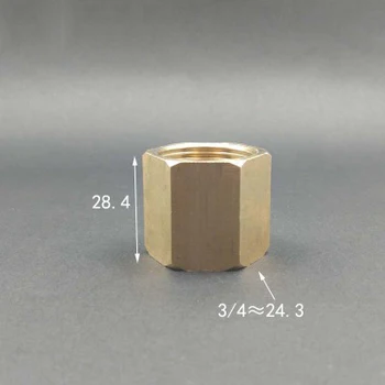 

3/4" BSP Female Thread Brass Pipe Fittings Hex Nut Rod Connector Coupling Full Port