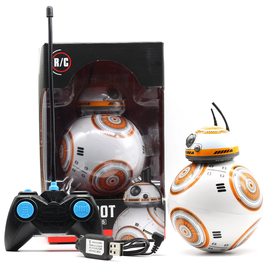 

HOT BB-8 Ball Star Wars RC Action Figure BB 8 Droid Robot 2.4G Remote Control Intelligent Robot BB8 Model Kid Toy Gift