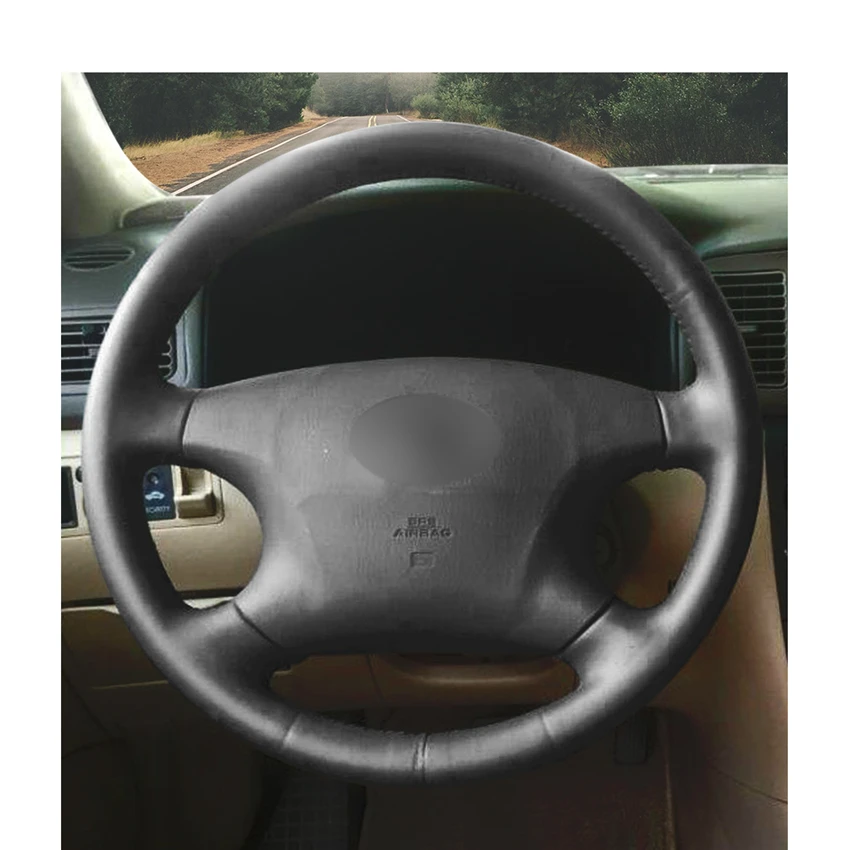 Сшитая вручную черная искусственная кожа для Toyota Avalon 2002 2004 Camry Highlander|Чехлы на