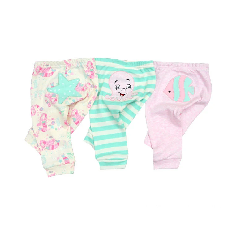 New 3pcs/lot cotton baby clothes harem toddler Pants baby boys girls trousers Newborn Unisex Baby Leggings