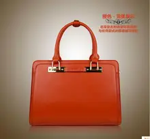 2015 New Arrival Free Shipping Luxury Genuine Leather Handbag For Women Portable Bag Retro Elegant Handbag