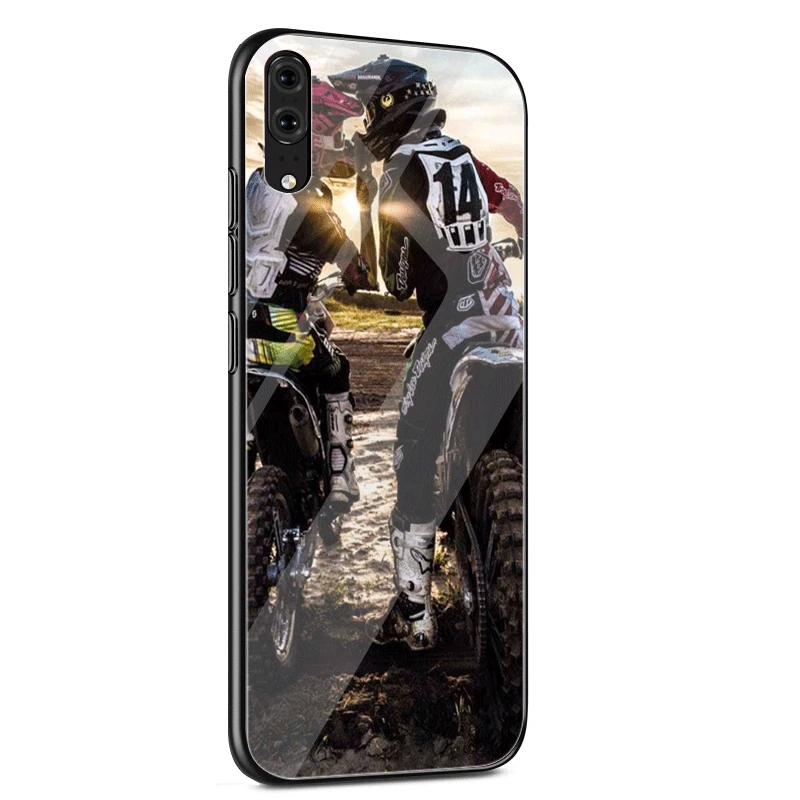 Стеклянный чехол Desxz для мотокросса Huawei P10 P20 Lite Pro P Smart Mate 10 20 Y6 Y9 Honor 7A 8X 9
