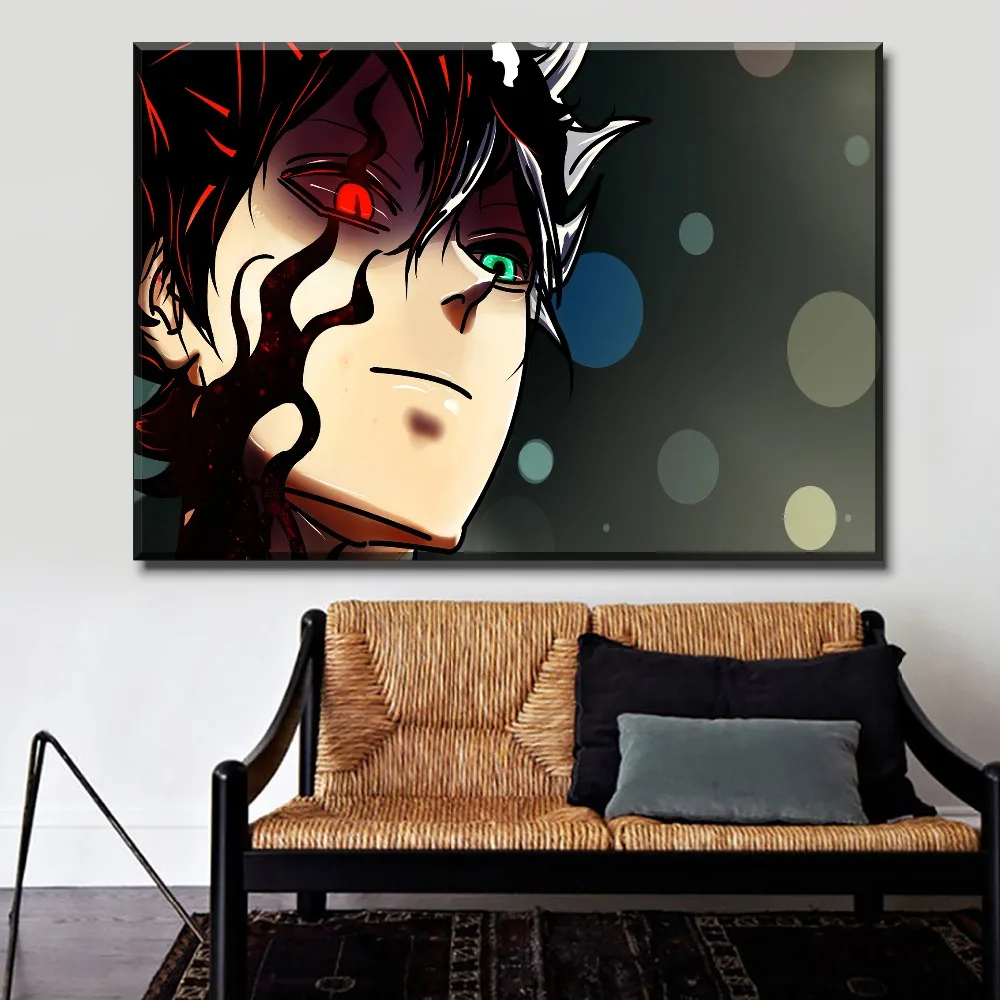Marco-de-pintura-de-tr-bol-negro-Anime-de-4-unidades-de-dormitorio-decorativo-para-el (1)