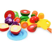 Детские кухонные режущие игрушки для пиццы, фруктов, овощей, фаст-фуда, ролевые игры, пластиковые миниатюрные пищевые Игрушки для девочек, детские развивающие игрушки