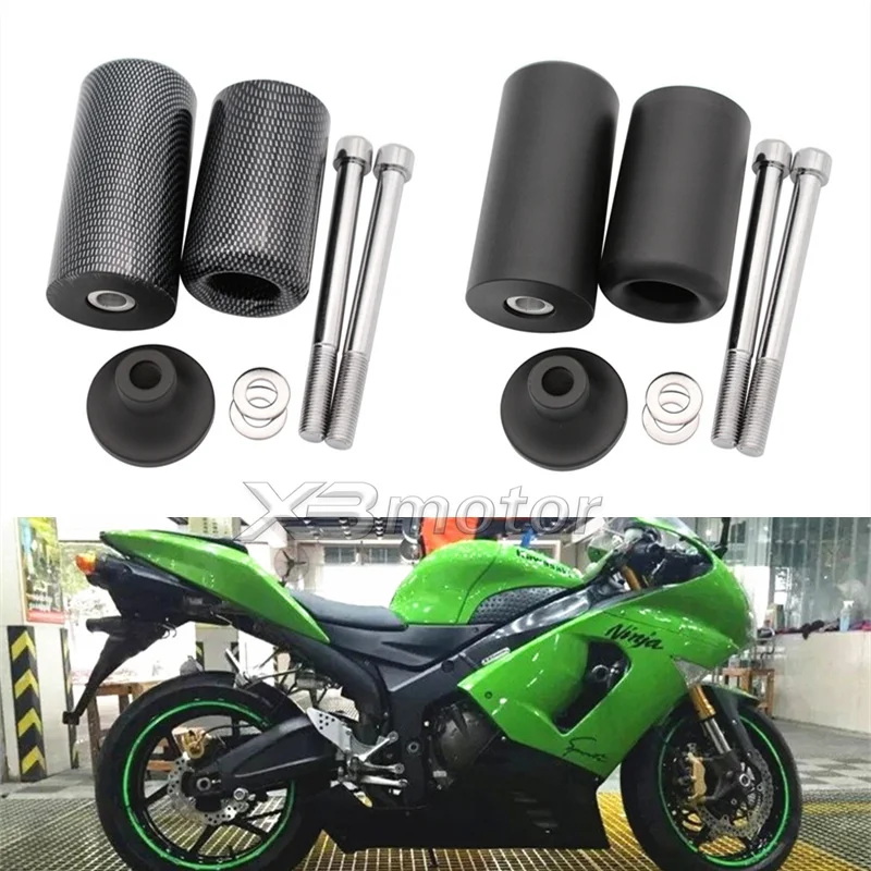 

Motorcycle No Cut Frame Sliders Falling Crash Pad Protection For Kawasaki Ninja ZX6R ZX-6R ZX-6RR ZX636 2005-2006