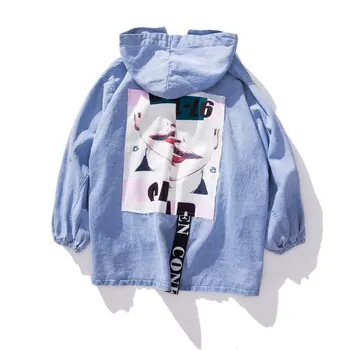 

2019Cowboy Loose Basic Jacket Coat Chaqueta Mujer Streetwear Jean Jackets Veste Thin Elegant Sweet Outwear