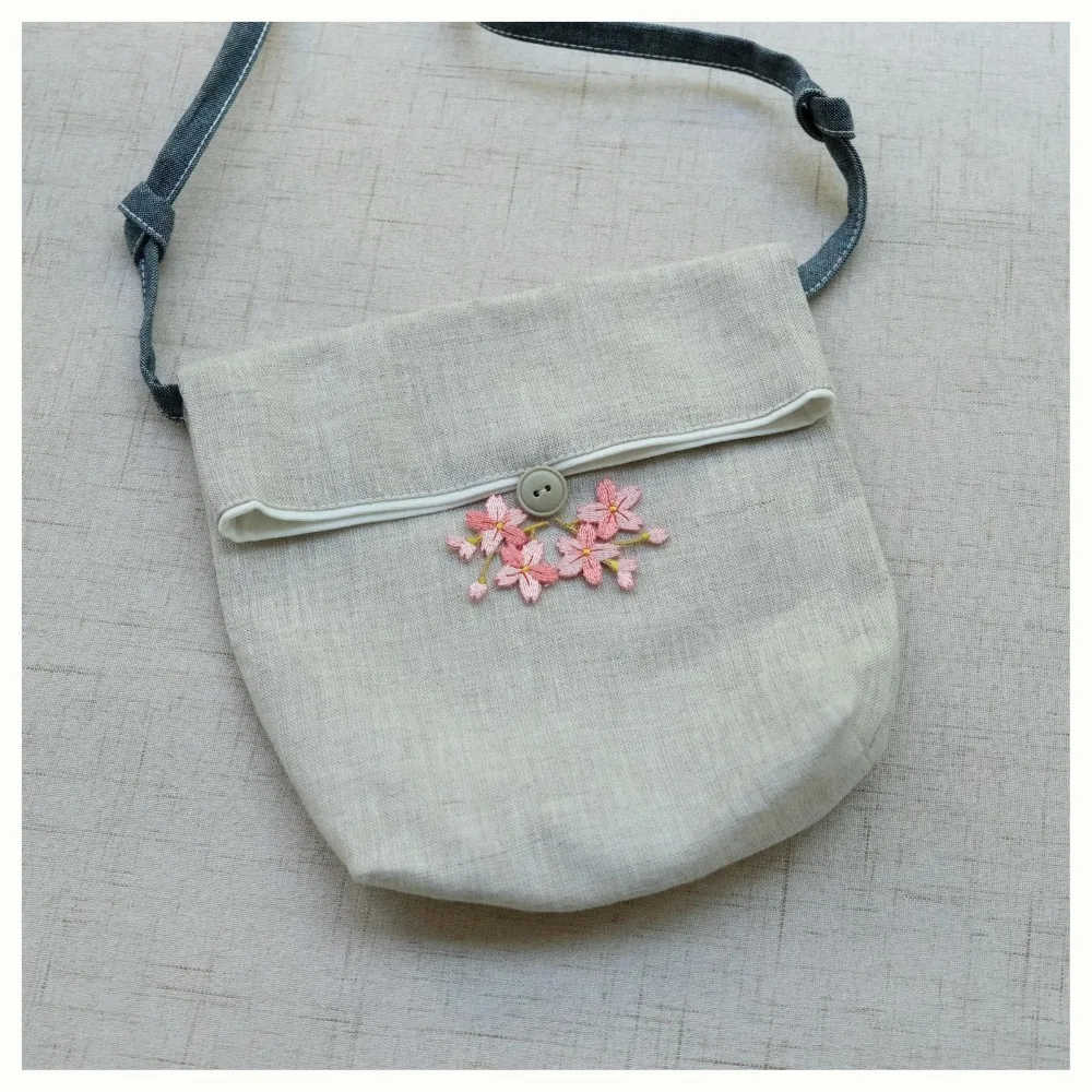 sakura flower embroidery patches for clothing 6