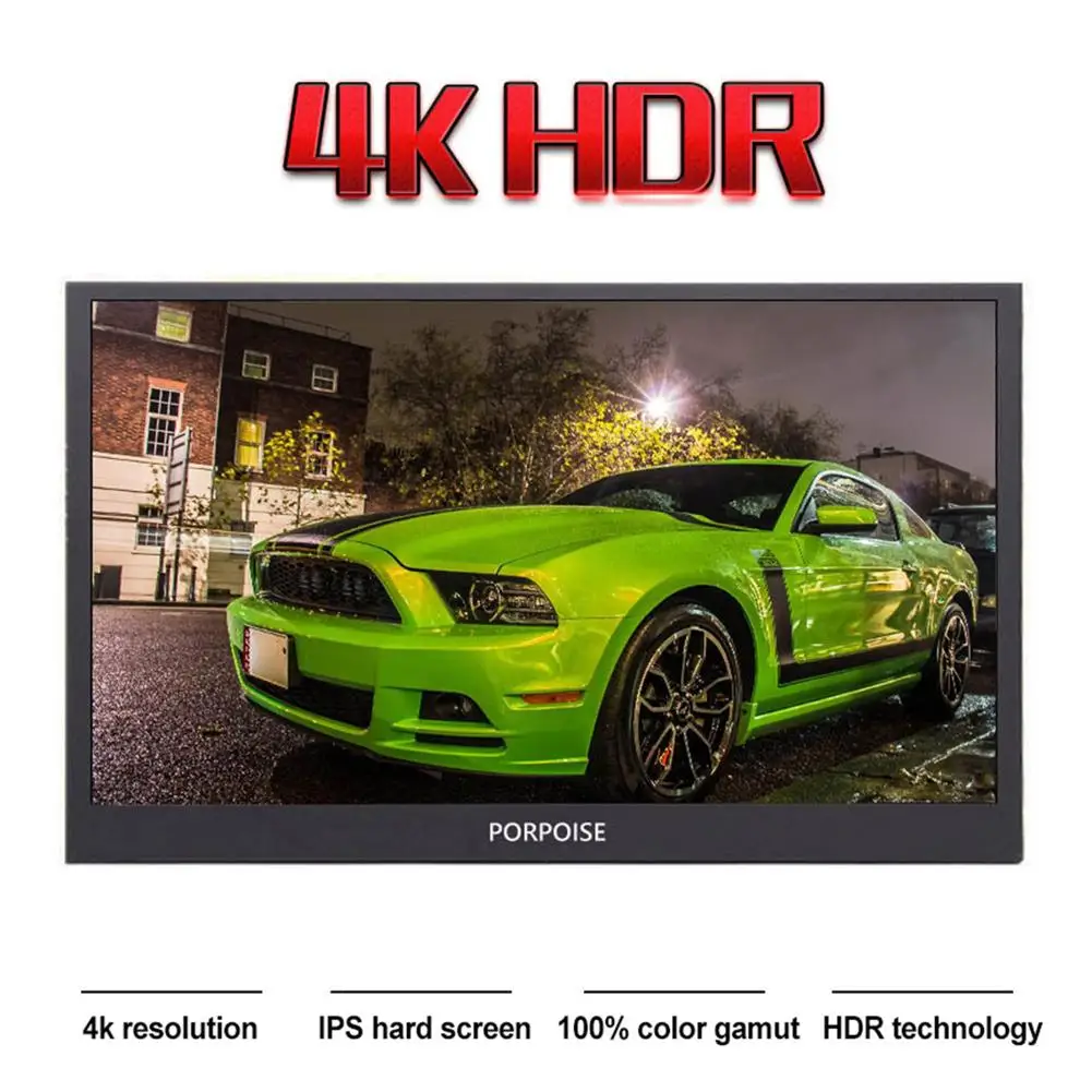 

18.4/15.6" HDR+4K Portable Monitor IPS Support PS4PRO SWITCH Games Computer Extended 1080P Video Input And Output Gaming Monitor