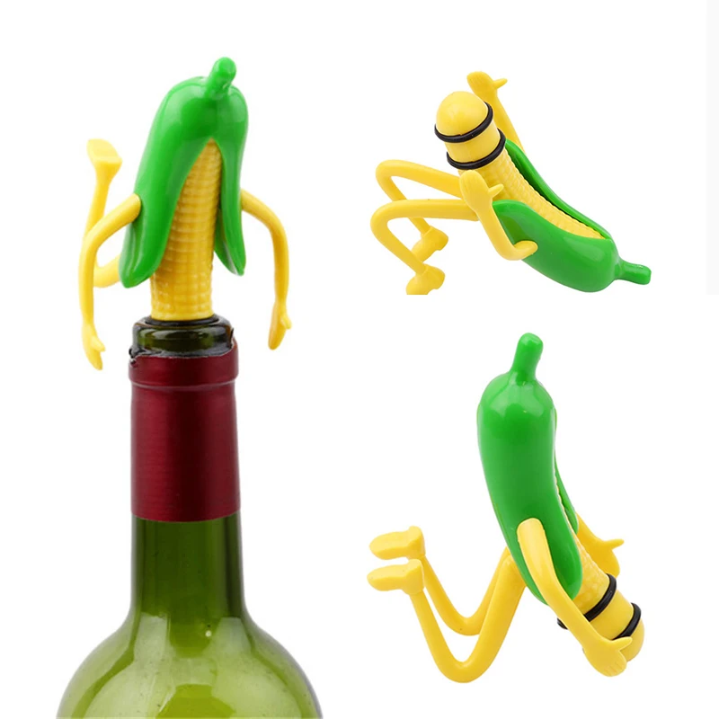 Corn Shape Wine Beer Bottle Stopper Hilarious Gift Novelty Rubber Wine