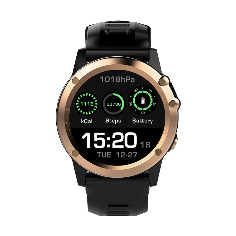 H1 Смарт-часы Android 4,4 Водонепроницаемый 1,3" MTK6572 3g Wifi GPS SIM BT4.0 Smartwatch Для женщин Для мужчин Носимых устройств для iPhone Xiaomi - Цвет: Шампанское