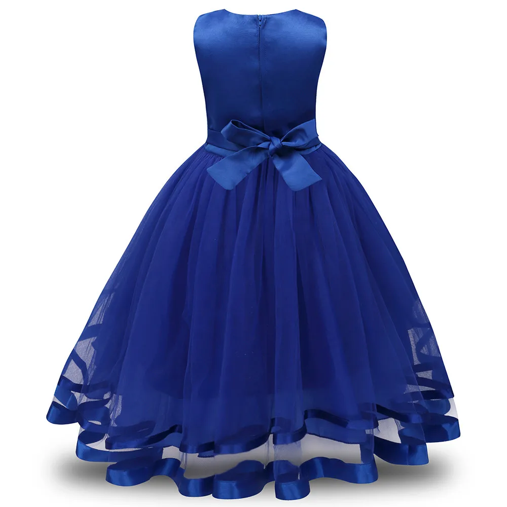 

ISHOWTIENDA Flower Girl Princess Bridesmaid Pageant Tutu Tulle Gown Party Wedding Dress Casual Comfortable New Spring Autumn cc