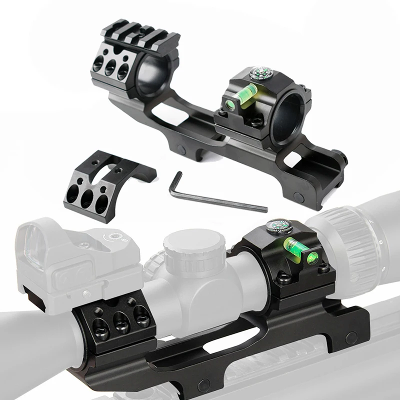

Tactical Scope Mount 25.4 mm 30mm Double ring Cantilever Heavy Duty Riflescope Mount with Bubble Level