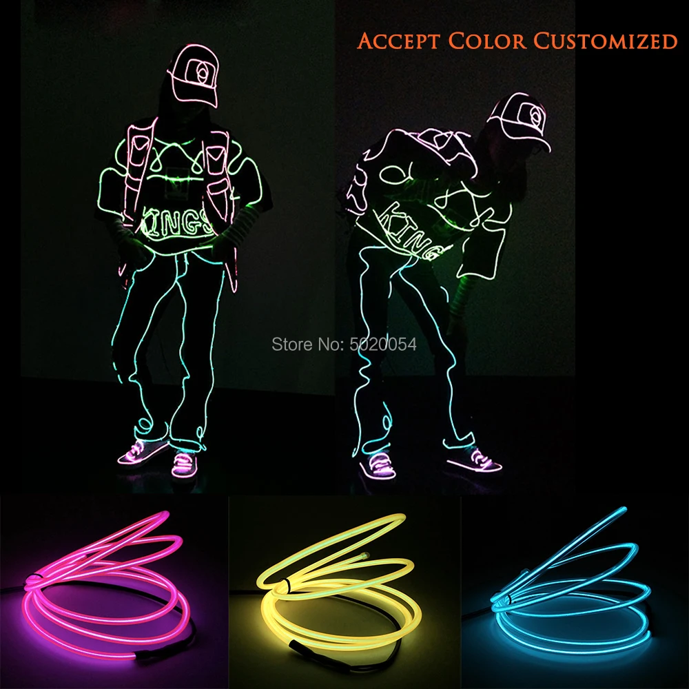  Hot Sales Dance Light Up Costumes Hip Hop Men Women Glowing Led Luminous Clothing Neon Illuminated 