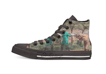 

Kenya. Nairobi. David Sheldrick Wildlife Trust. Elephant Orphanage. Casual High Top Canvas shoes sneakers For Drop shipping