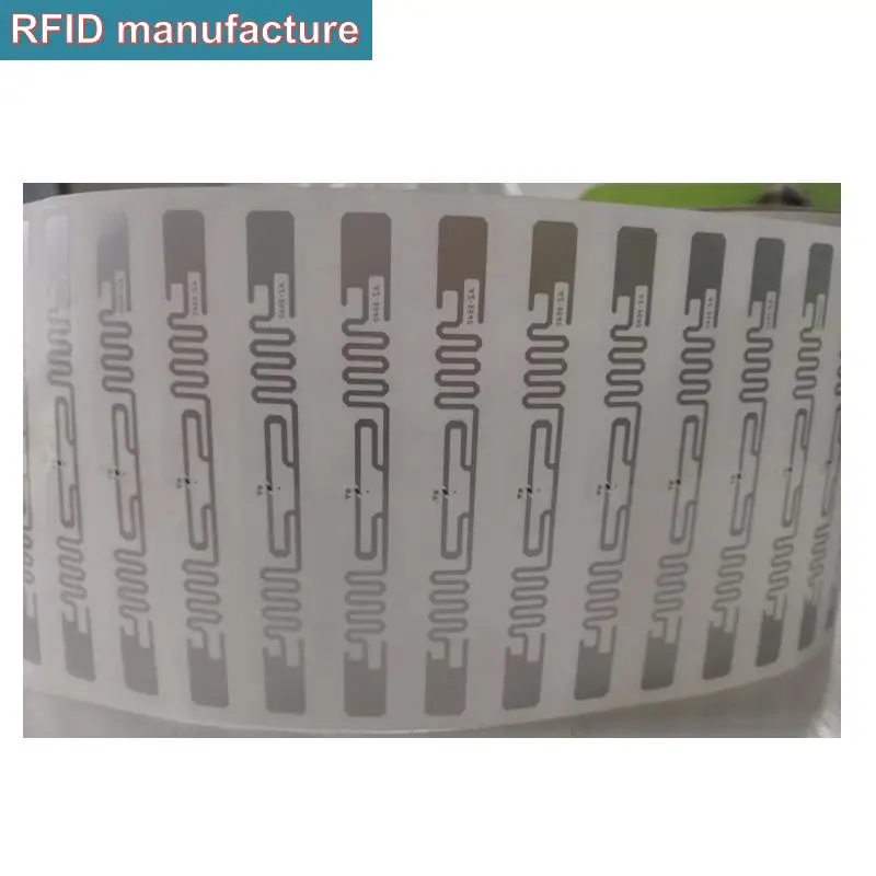 

400pcs 9640 wet inlay transparent uhf rfid adhesive EPC gen2 rfid uhf long reading range passive for vehicle parking solution