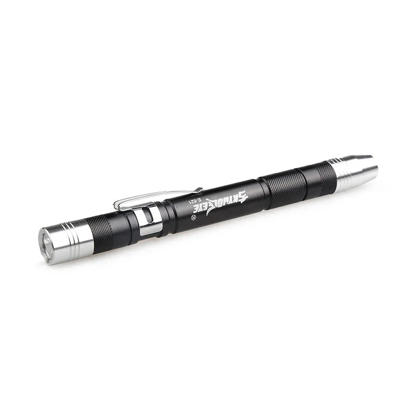 

YAM 3 Modes Portable 300Lm Stylus LED Flashlight EDC Torch Penlight Clip White/Purple Light 1Pcs Waterproofing Design