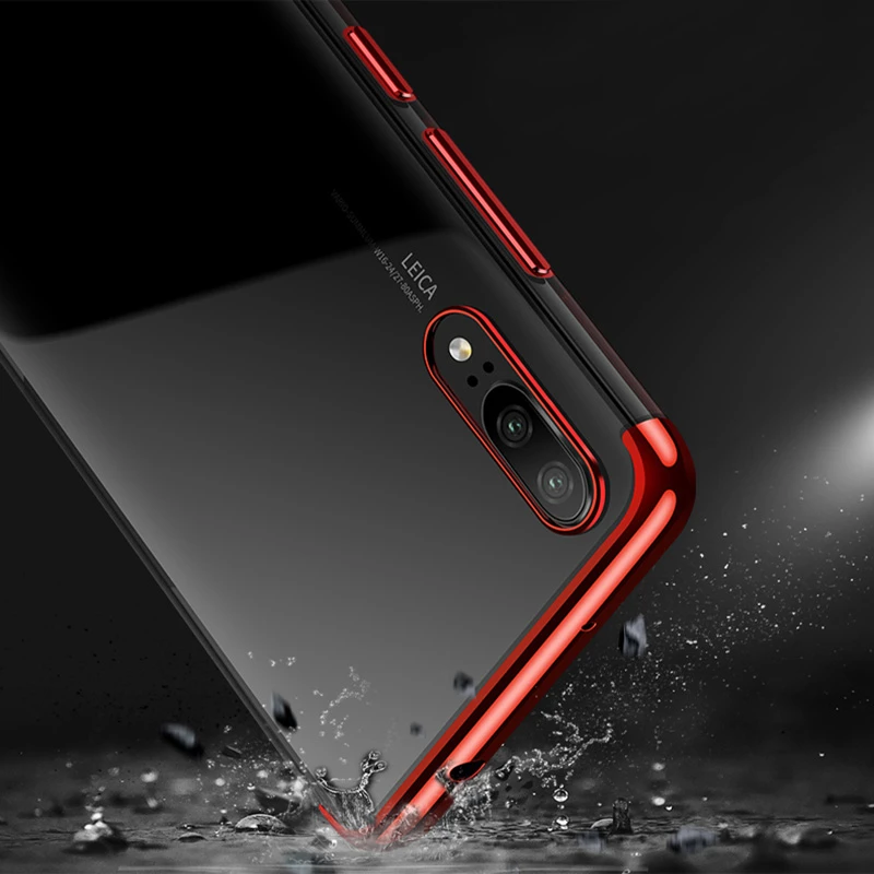 Ultra thin soft TPU Transparent Plating Phone Case For HUAWEI P20 Pro P20 Lite P10 Plus P9 Honor 9 V10 Mate 8 9 10 Pro Cover (1)