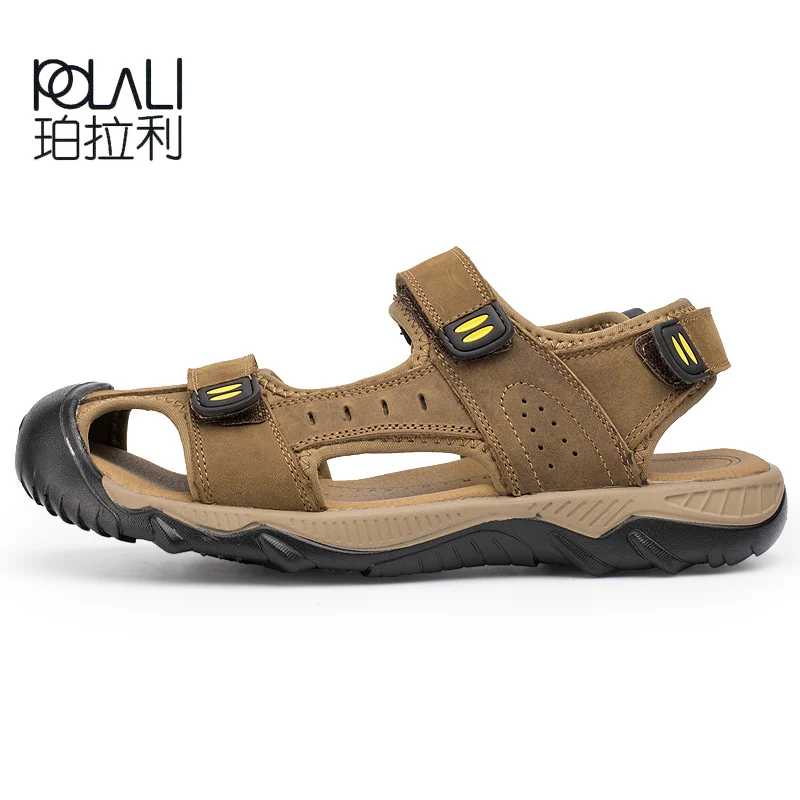 POLALI/обувь больших размеров 38-48; мужские походные сандалии; летняя Уличная обувь для альпинизма и треккинга; Мужская прогулочная обувь; мужская обувь - Цвет: qianzong