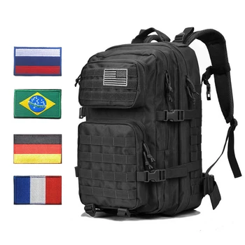 

Military Tactical Backpack Bag Men Male 45L Large Army Tactic Back Pack Molle 3P Assault Attack Waterproof Outdoor Black Bagpack