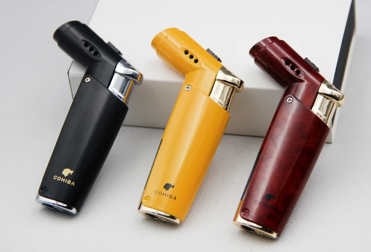 COHIBA модные аксессуары для курения ветрозащитные 1 фонарь Зажигалка струйного