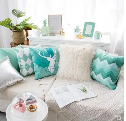 mint green pillow cases