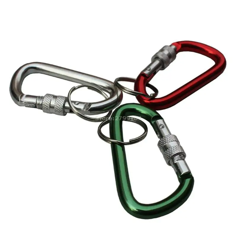3pcs Random Color Outdoor Multi Tool Buckle Hook Portable Aluminum Lock
