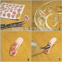Искусственные украшения для ногтей(100 шт./лот) A4 размер прозрачный/прозрачный цвет акриловых ногтей, переводятся с помощью воды лазерный переводная бумага на водной основе