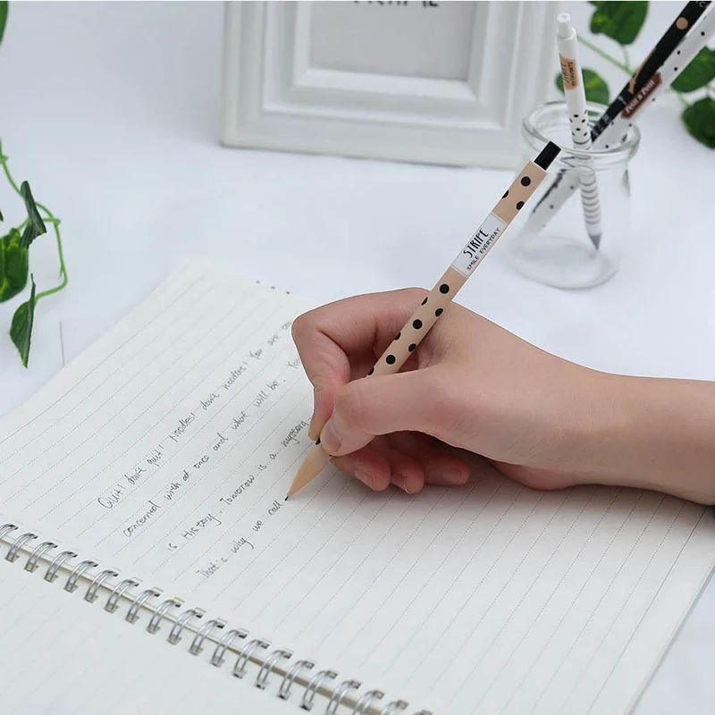 1 Pcs 0.5mm Cute Kawaii Plastic Mechanical Pencil Lovely Dots Tower Automatic Pen For Kid School Supplies Style Random