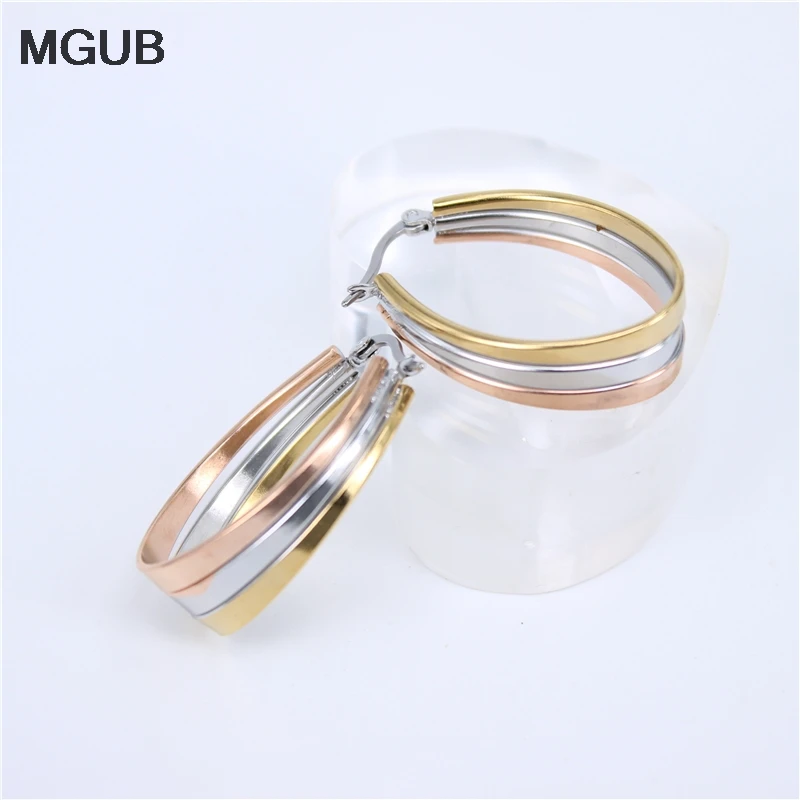 Серьги MGUB из нержавеющей стали 316L для регби 3 цвета Классические Красивые женские