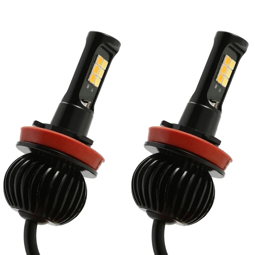 

H11 H8 Cree COB LED Headlight Bulb 6500K 180W 18000Lumens Extremely Brigh CSP Chips Conversion Kit Yellow White Light