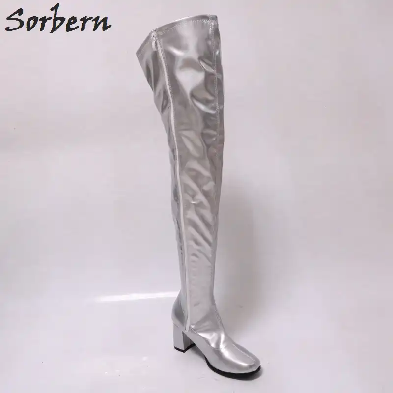 silver booties size 11